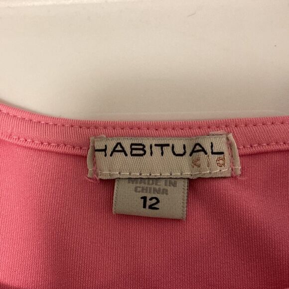 Habitual Girls Tie Front Tank Top in Pink. Size 12. - Picture 3 of 5